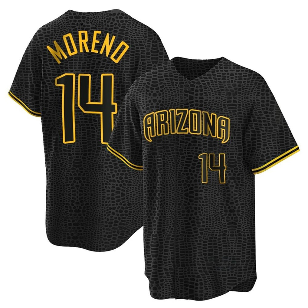Arizona Diamondbacks #14 Gabriel Moreno Player Black Jermy Snake Skin City Home Game Stitched Jerseys