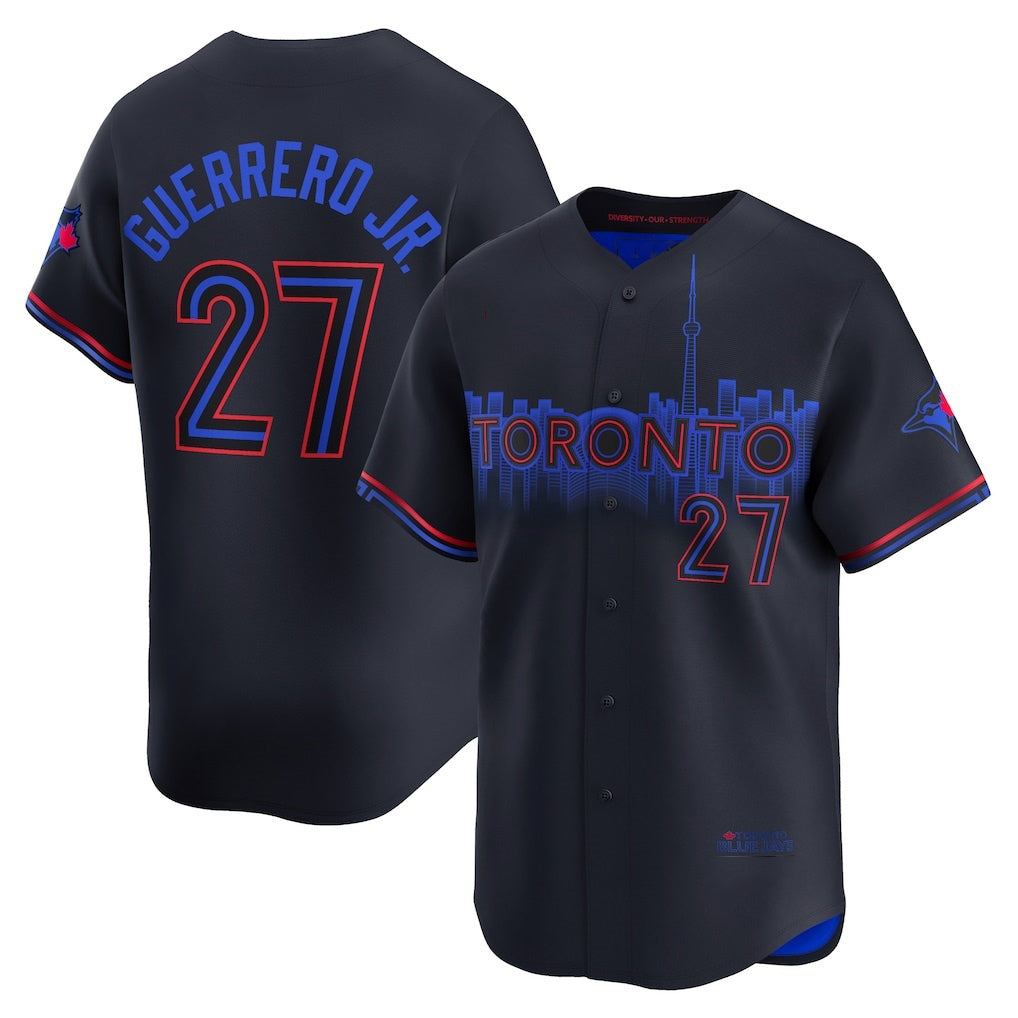 Toronto Blue Jays #27 Vladimir Guerrero Jr. Black Jermy 2024 City Connect Limited Player Jersey