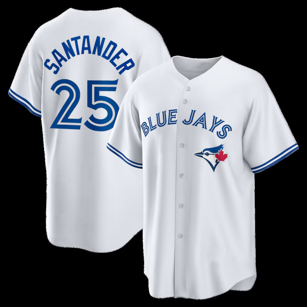 Toronto Blue Jays #25 Anthony Santander White Jermy Home Replica Jersey
