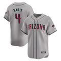 Arizona Diamondbacks #4 Ketel Marte Player Gray Jermy Road Limited Home Game Stitched Jerseys