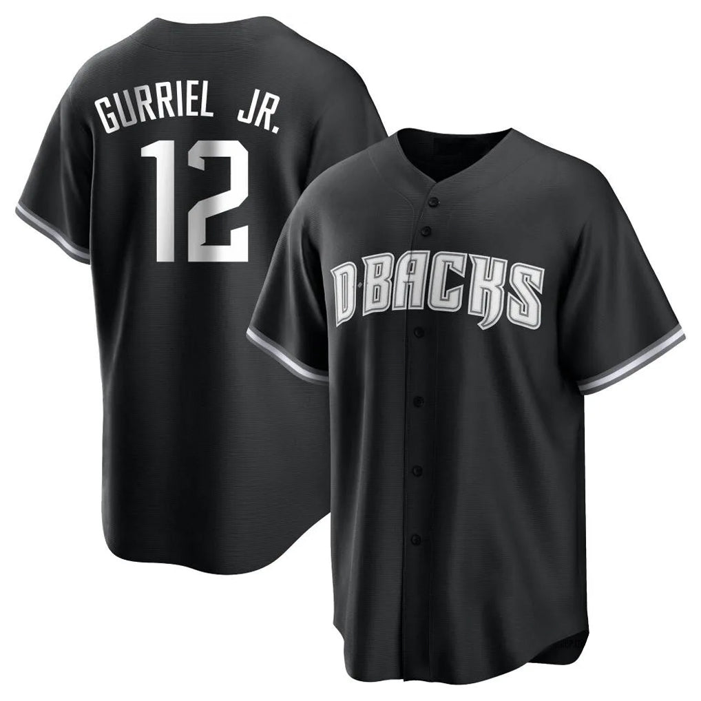Arizona Diamondbacks #12 Lourdes Gurriel Jr Player Black Jermy Game Home Stitched Jerseys