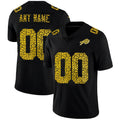 Custom B.Bills Black Jermy Leopard Print Fashion Vapor Limited Jersey