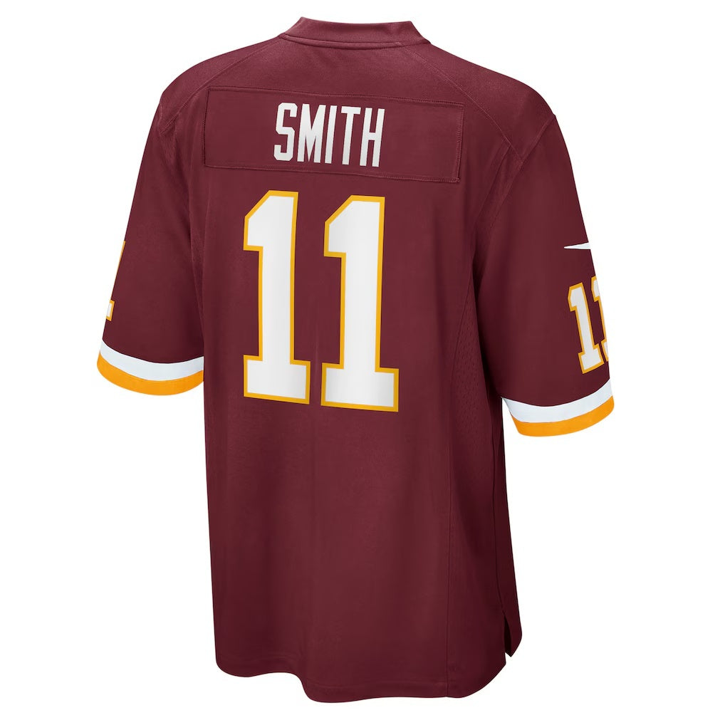 W.Football Team #11 Alex Smith Burgundy Jermy Game Player Jersey