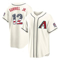 Arizona Diamondbacks #12 Lourdes Gurriel Jr Player Cream Jermy USA 250 Fourth of July Home Game Stitched Jerseys