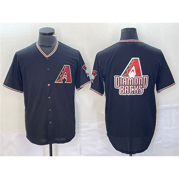 Arizona Diamondbacks Black Jermy Team Big Logo Cool Base Stitched Jerseys