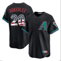 Arizona Diamondbacks #20 Luis Gonzalez Player Black Jermy USA 250 Fourth of July Home Game Stitched Jerseys