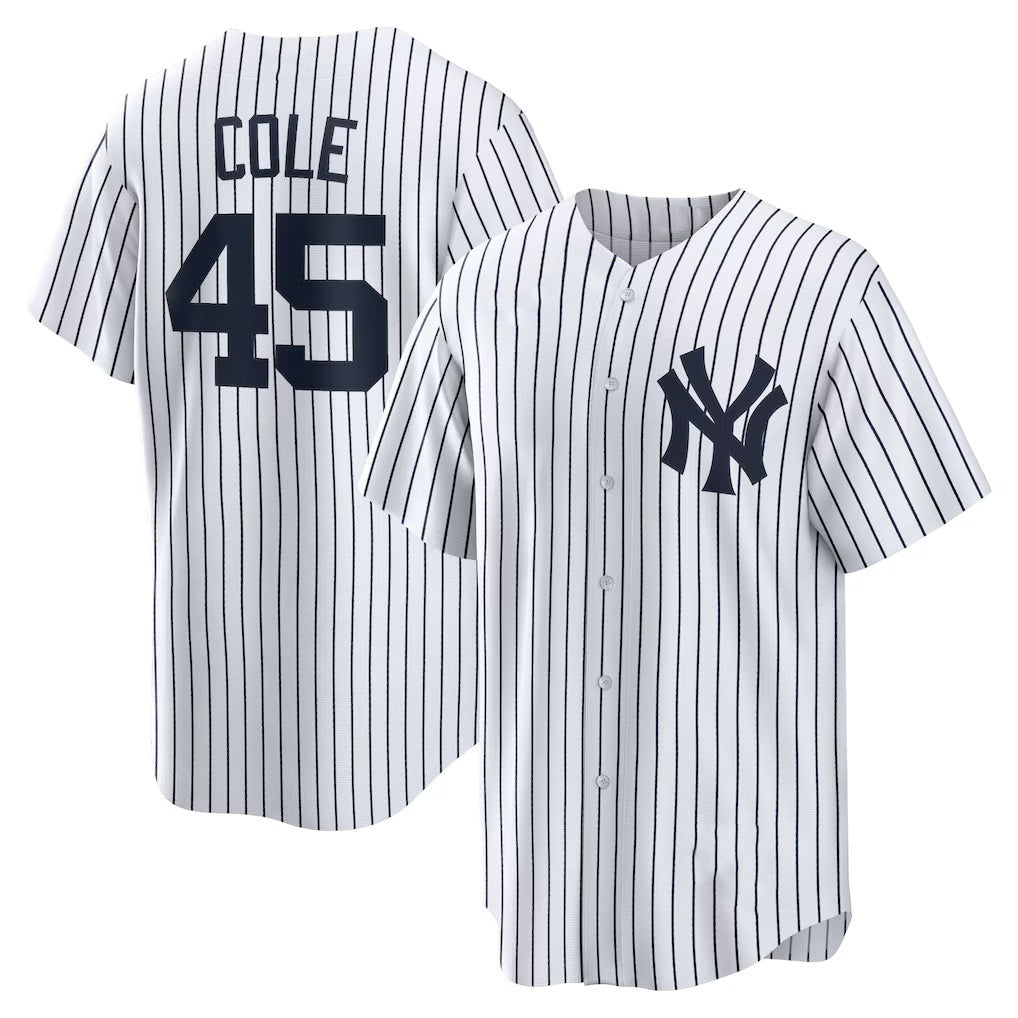 New York Yankees #45 Gerrit Cole White Jermy Home Replica Player Name Jersey 2