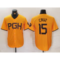 Pittsburgh Pirates #15 Oneil Cruz Yellow Jermy 2023 City Connect Stitched Jersey 2