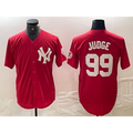 New York Yankees #99 Aaron Judge Red Jermy Fashion Cool Base Jersey