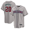 Arizona Diamondbacks #20 Luis Gonzalez Player Gray Jermy Road Home Game Stitched Jerseys