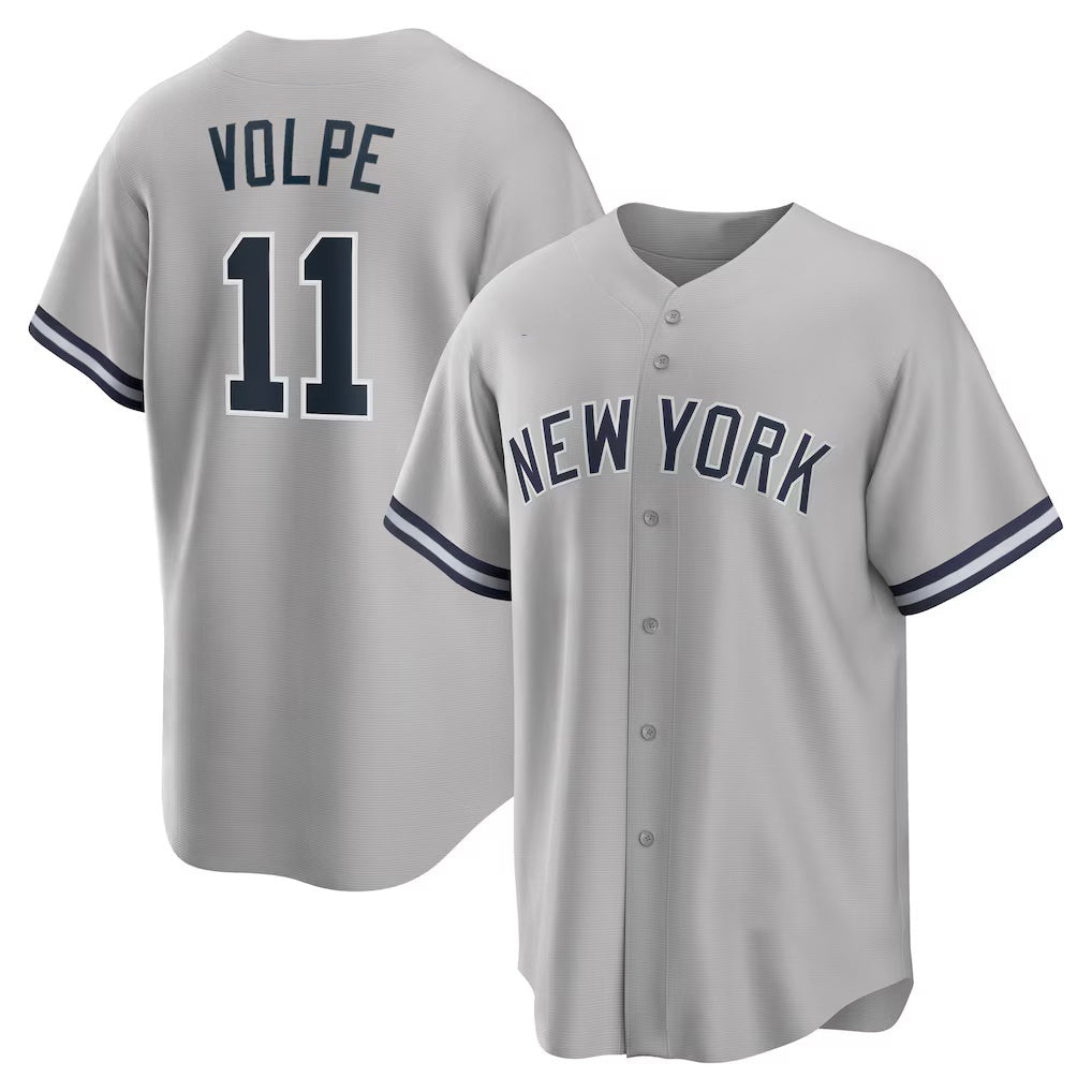 New York Yankees #11 Anthony Volpe Gray Jermy Road Replica Jersey