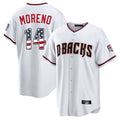 Arizona Diamondbacks #14 Gabriel Moreno Player White Jermy USA 250 Fourth of July Home Game Stitched Jerseys