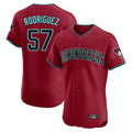 Arizona Diamondbacks #57 Eduardo Rodriguez Player Red Jermy Limited Elite Home Game Stitched Jerseys