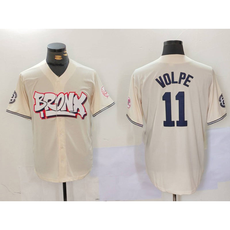 New York Yankees #11 Anthony Volpe Cream Jermy Limited Stitched Jersey 2