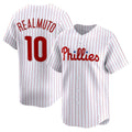 Philadelphia Phillies #10 J.T. Realmuto White Jermy Home Limited Player Jersey