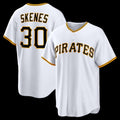 Pittsburgh Pirates #30 Paul Skenes White Jermy Home Replica Jersey