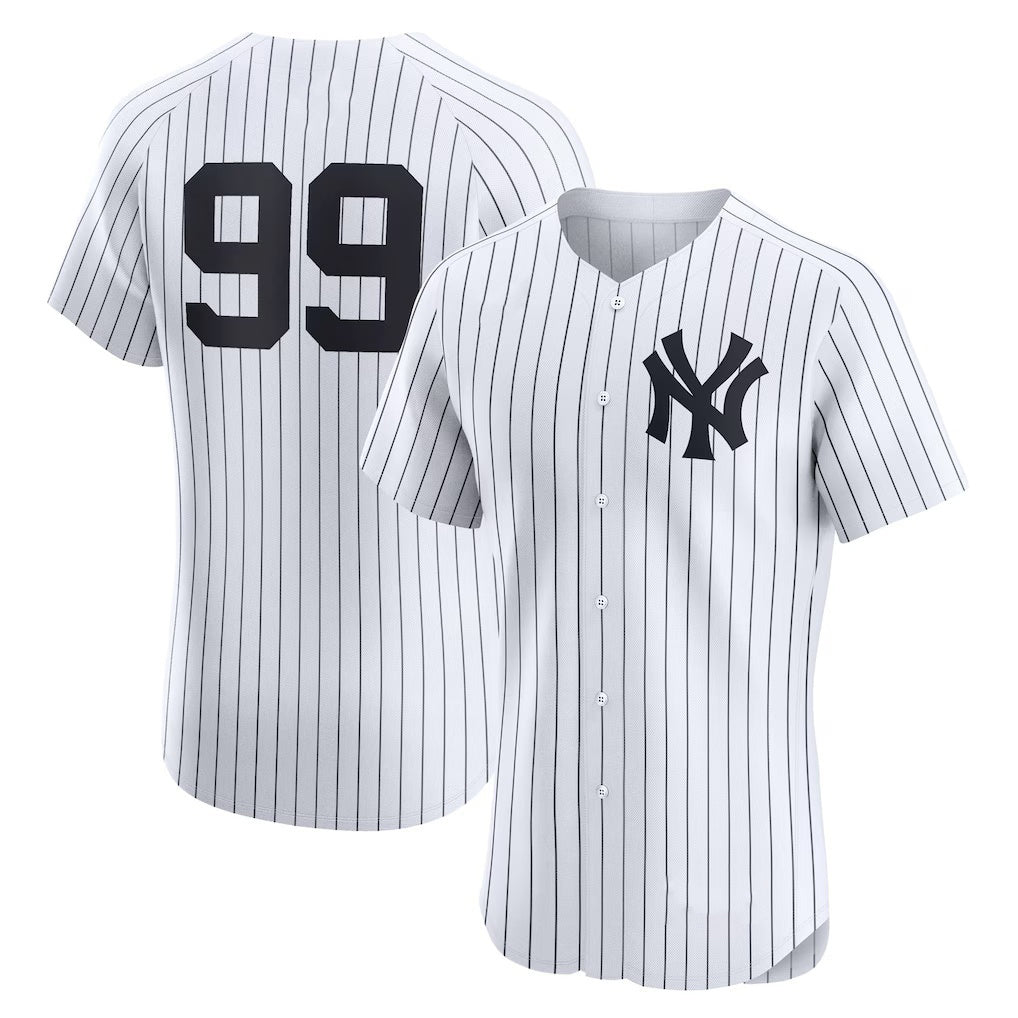 New York Yankees #99 Aaron Judge White Jermy Home Elite Player Jersey