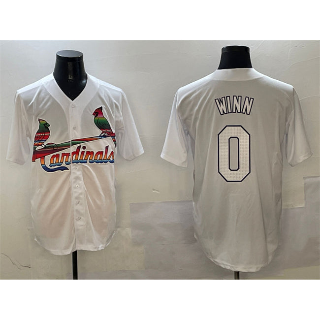 St. Louis Cardinals #0 Masyn Winn White Jermy Cool Base Stitched Jersey