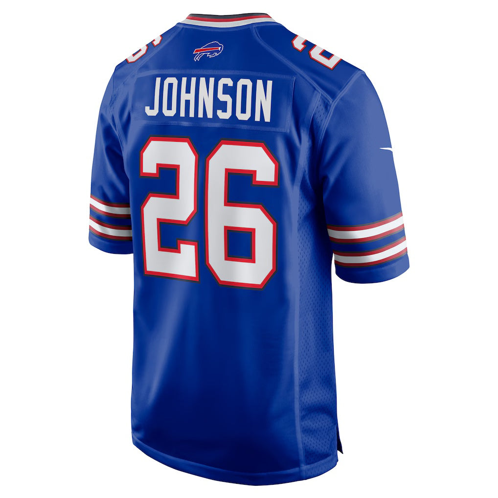 B.Bills #26 Ty Johnson Royal Jermy Team Game Jersey