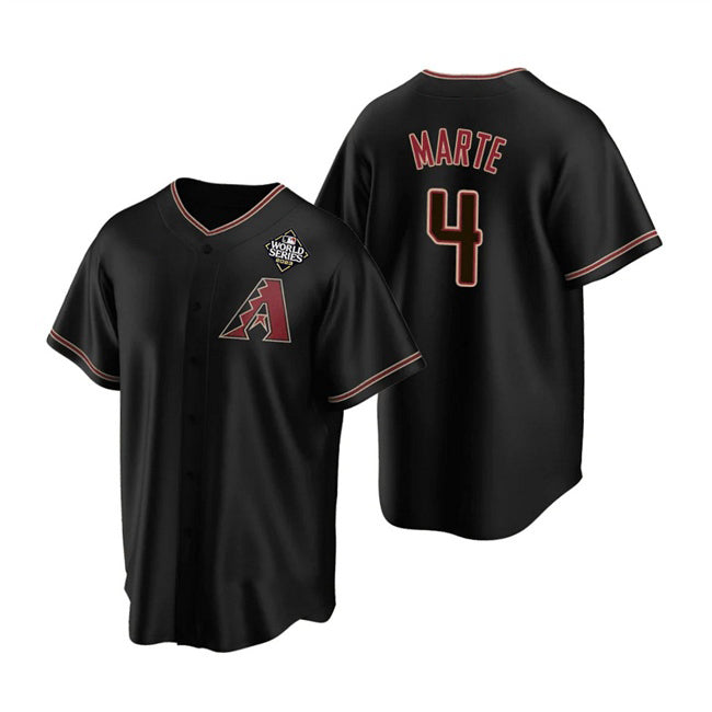 Arizona Diamondbacks #4 Ketel Marte Black Jermy 2023 World Series Cool Base Stitched Jersey