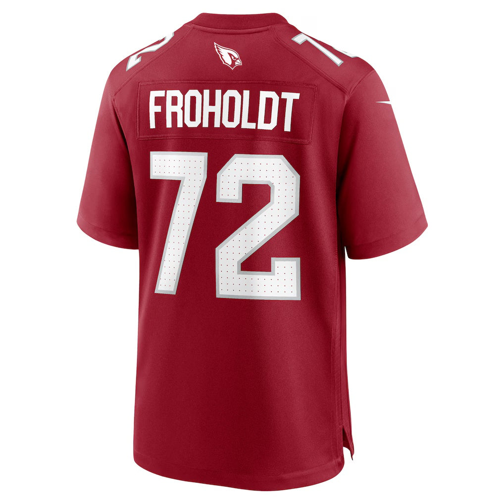 A.Cardinals #72 Hjalte Froholdt Cardinal Jermy Team Game Jersey