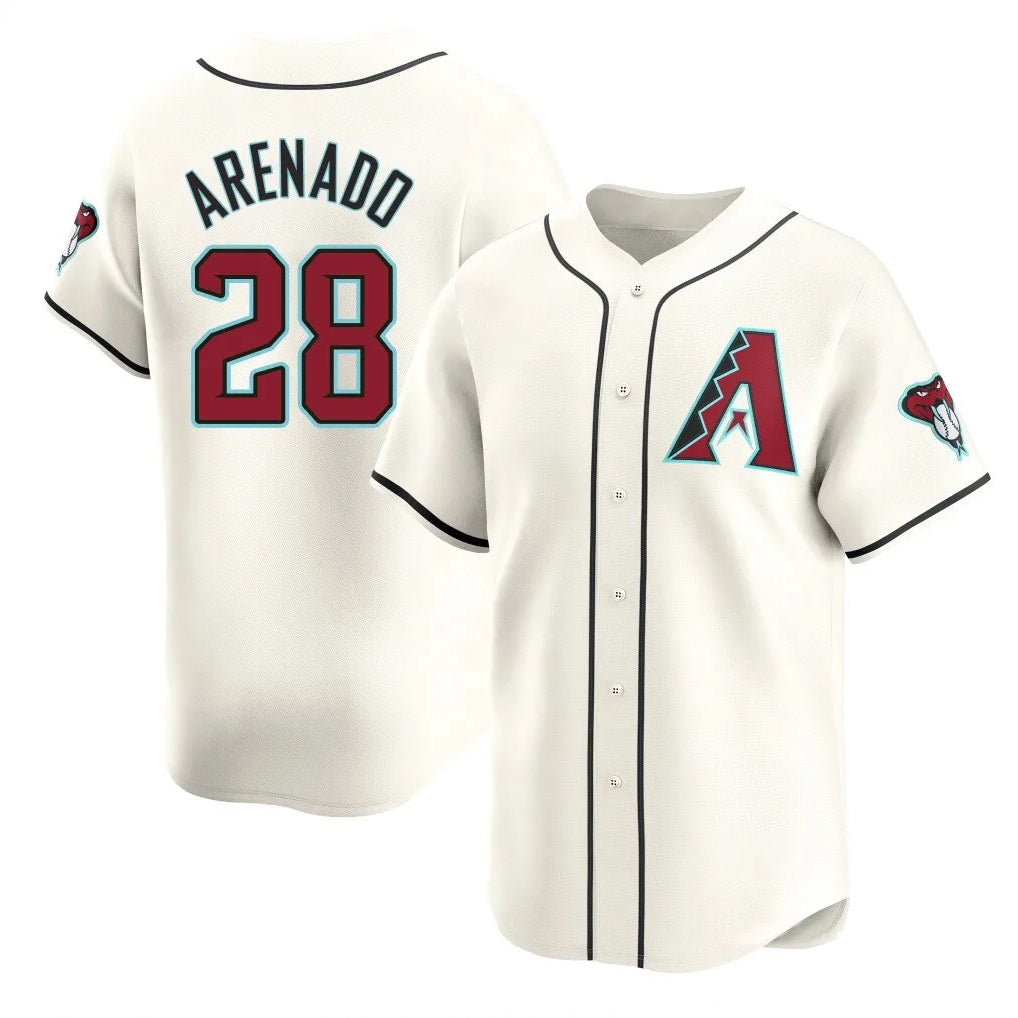 Arizona Diamondbacks #28 Nolan Arenado Player Cream Jermy Limited Home Game Stitched Jerseys