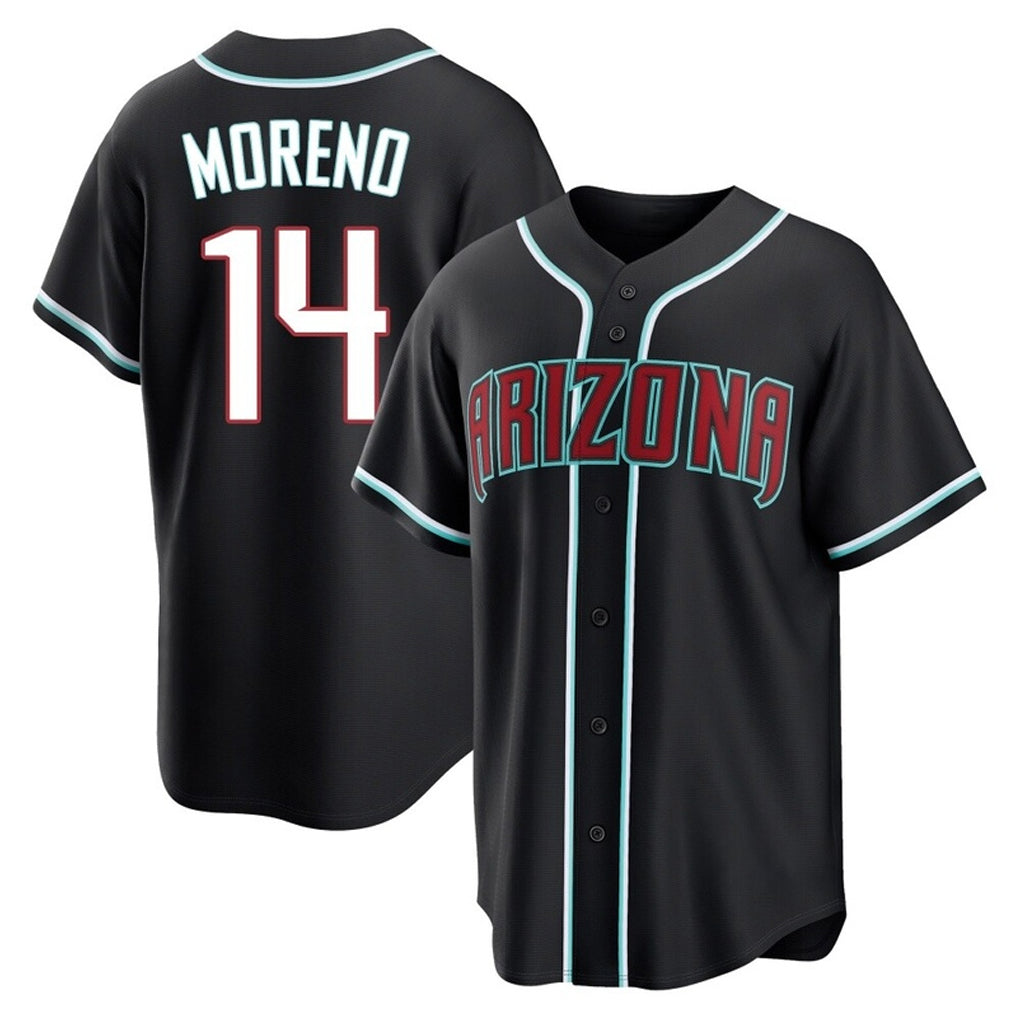 Arizona Diamondbacks #14 Gabriel Moreno Player Black Jermy Home Game Stitched Jerseys