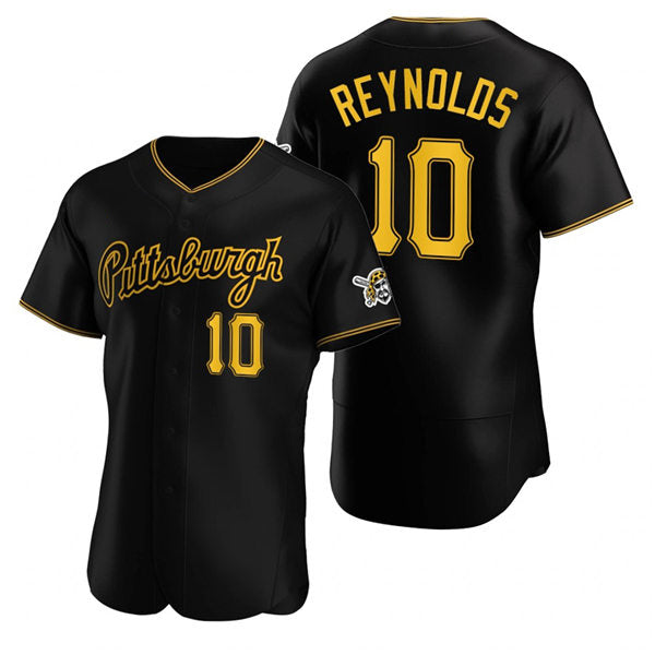 Pittsburgh Pirates #10 Bryan Reynolds Black Jermy Alternate 2nd Pittsburgh Flex Base Jersey