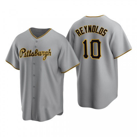 ittsburgh Pirates #10 Bryan Reynolds Gray Jermy Road Cool Base Jersey