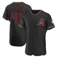 Arizona Diamondbacks #41 Carlos Santana Player Black Jermy Limited Elite Home Game Stitched Jerseys
