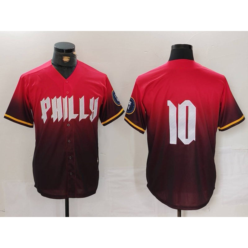 Philadelphia Phillies #10 JT Realmuto Red Jermy 2024 City Connect Limited Stitched Jersey 2