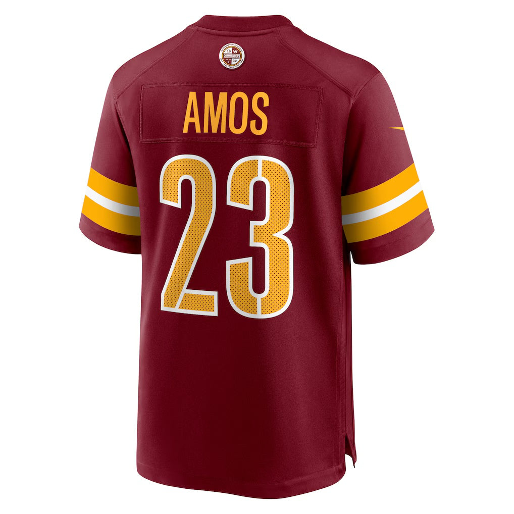 W.Commanders #23 Trey Amos Burgundy Jermy Team Game Jersey
