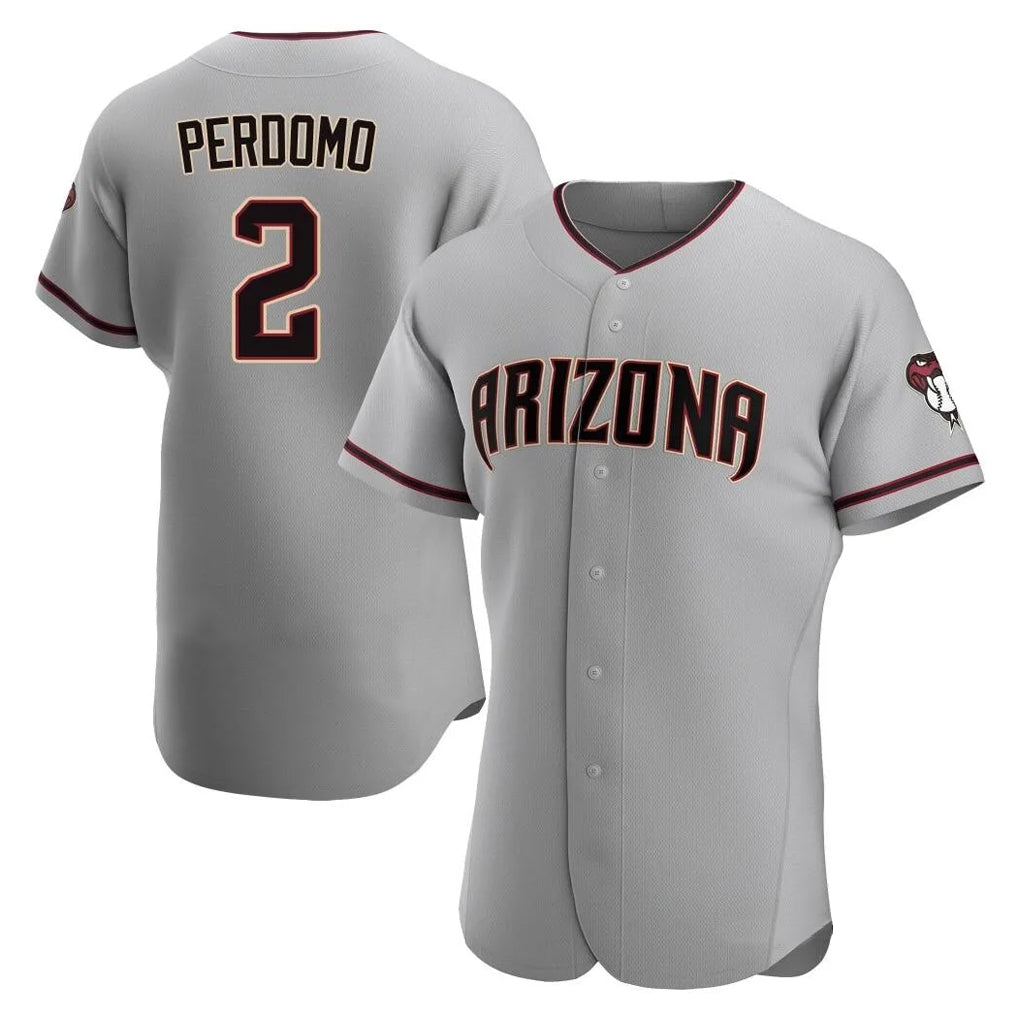 Arizona Diamondbacks #2 Geraldo Perdomo Player Gray Jermy Road Limited Elite Home Game Stitched Jerseys