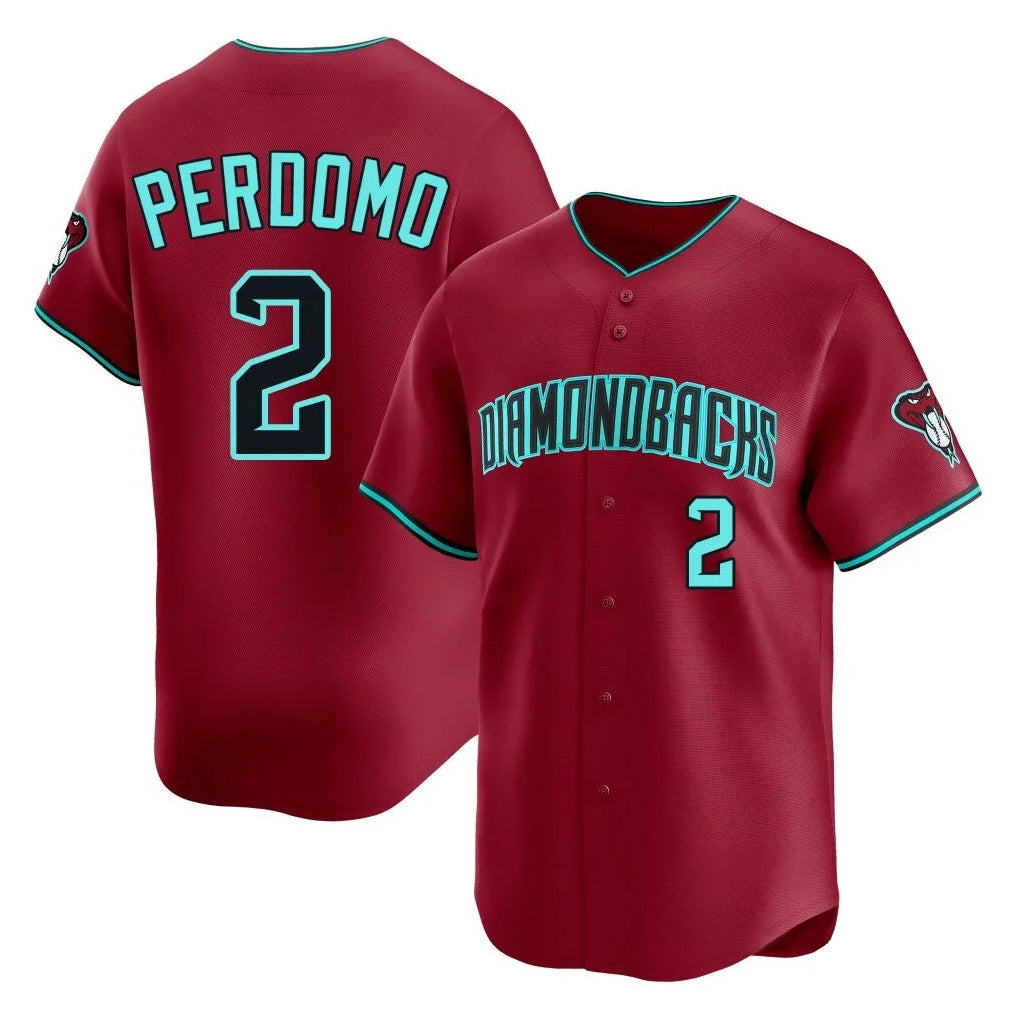 Arizona Diamondbacks #2 Geraldo Perdomo Player Red Jermy Limited Home Game Stitched Jerseys