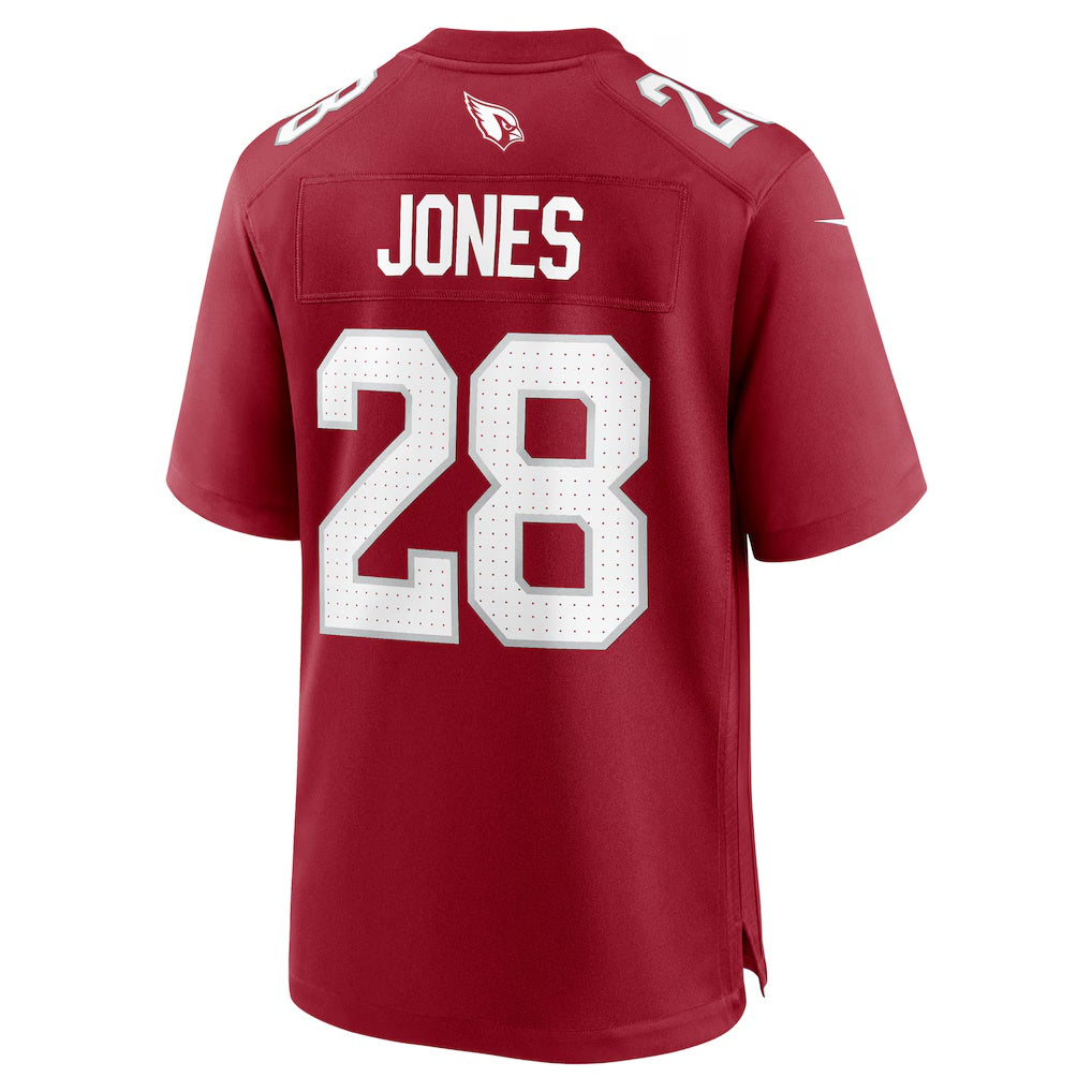 A.Cardinals #28 Elijah Jones Cardinal Jermy Team Game Jersey