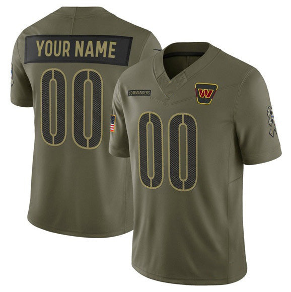 Custom W.Commanders Active Player Olive Jermy 2025 Salute to Service Limited Stitched Jersey