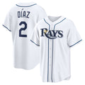 Tampa Bay Rays #2 Yandy D¨ªaz White Jermy Home Replica Jersey