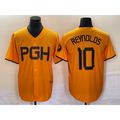 Pittsburgh Pirates #10 Bryan Reynolds Gold Jermy 2023 City Connect Stitched Jersey