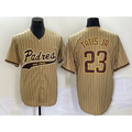 San Diego Padres #23 Fernando Tatis Jr Tan Jermy NEW 2023 Cool Base Stitched Jersey