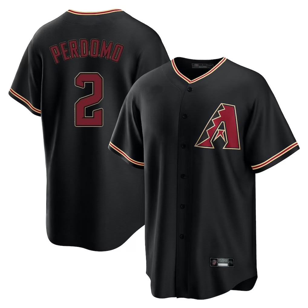Arizona Diamondbacks #2 Geraldo Perdomo Player Black Jermy Limited Home Stitched Jerseys