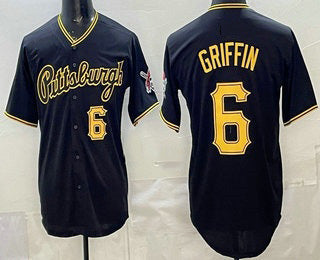 Pittsburgh Pirates #6 Konnor Griffin Black Jermy Alternate Limited Jersey
