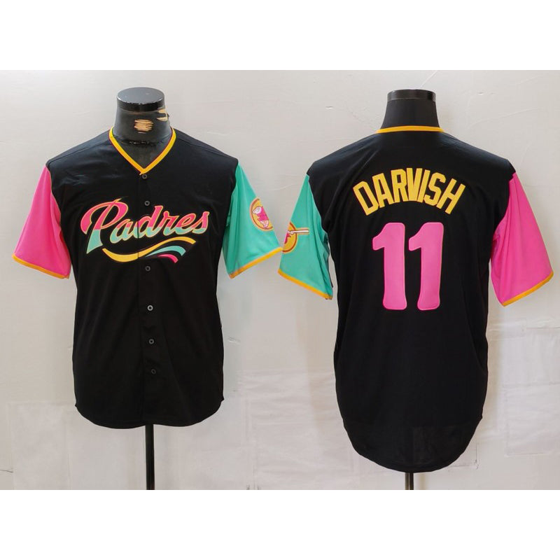 San Diego Padres #11 Yu Darvish Black Jermy Fashion Jersey