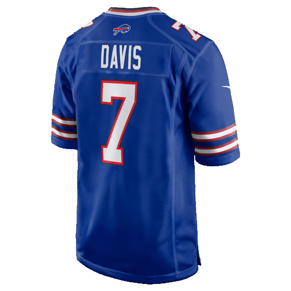 B.Bills #7 Ray Davis Royal Jermy Team Game Jersey