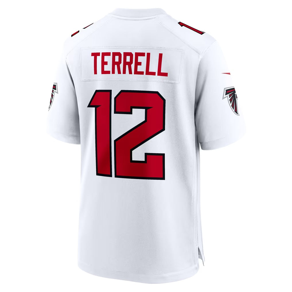 A.Falcons #12 Avieon Terrell White Game Football jersey Jermy