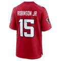 A.Falcons #15 Brian Robinson Jr. Red Team Game Football jersey Jermy
