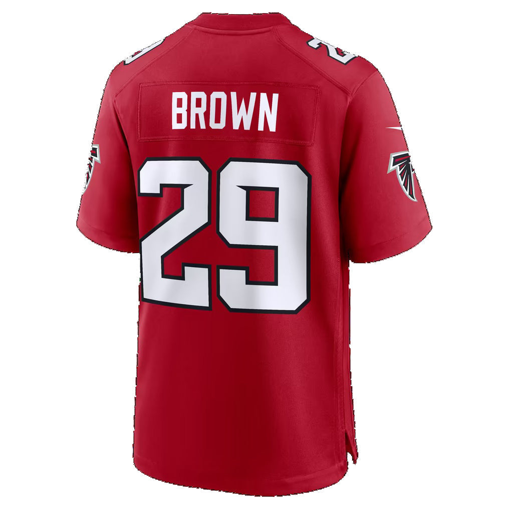 A.Falcons #29 Sydney Brown Red Team Game Football jersey Jermy