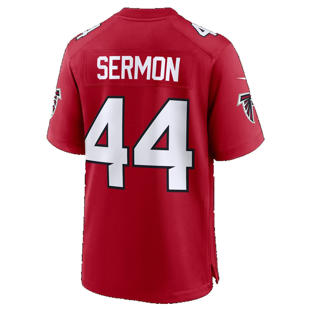 A.Falcons #44 Trey Sermon Red Team Game Football jersey Jermy