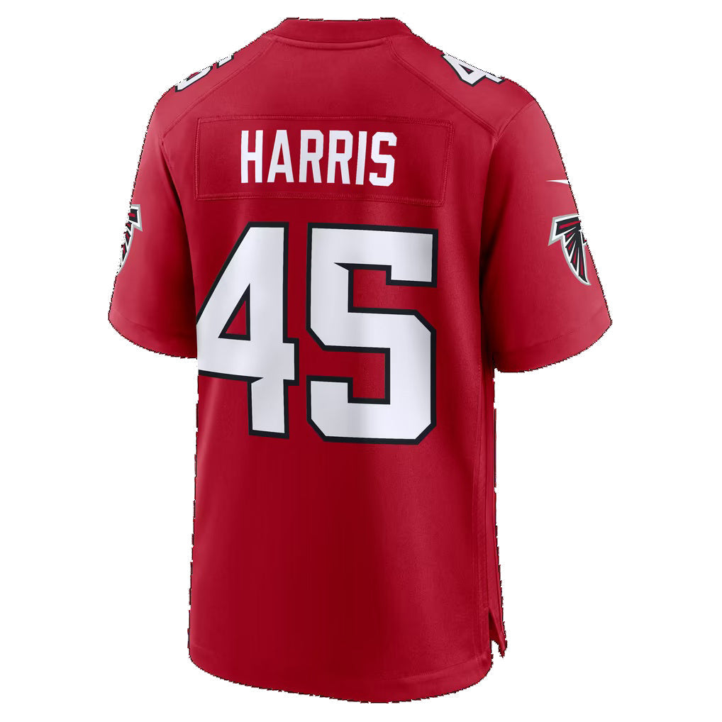 A.Falcons #45 Christian Harris Red Team Game Football jersey Jermy