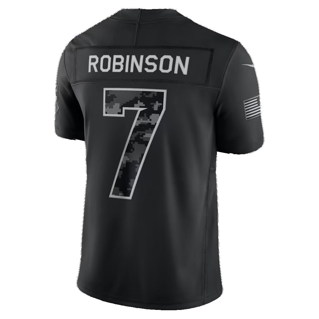 A.Falcons #7 Bijan Robinson Black 2026 Salute to Service Stitched Limited Football jersey Jermy