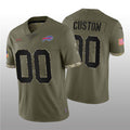Custom B.Bills ACTIVE PLAYER 2022 Olive Jermy Salute To Service Limited Stitched Jersey